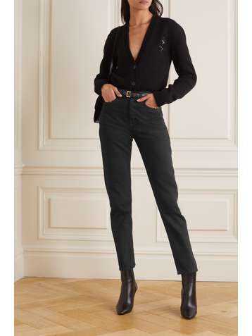 SAINT LAURENT Hoch sitzende Jeans mit schmalem Bein