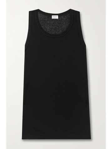 SAINT LAURENT Tanktop aus geripptem Jersey aus einer Modal-Baumwollmischung