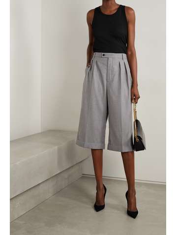 SAINT LAURENT Tanktop aus geripptem Jersey aus einer Modal-Baumwollmischung
