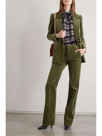 SAINT LAURENT Cotton-corduroy bootcut pants