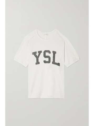 SAINT LAURENT T-Shirt aus bedrucktem Baumwoll-Jersey