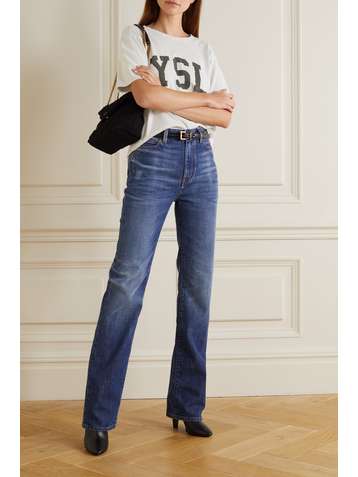 SAINT LAURENT T-Shirt aus bedrucktem Baumwoll-Jersey