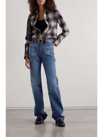 SAINT LAURENT Hoch sitzende Jeans mit weitem Bein