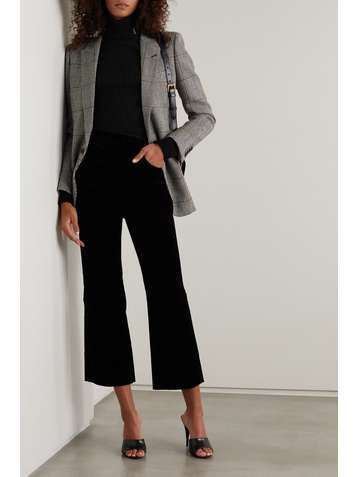 SAINT LAURENT Rippstrickpullover aus einer Woll-Kaschmirmischung mit Rollkragen