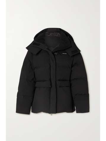 HOLZWEILER + NET SUSTAIN Besseggen hooded quilted shell down jacket