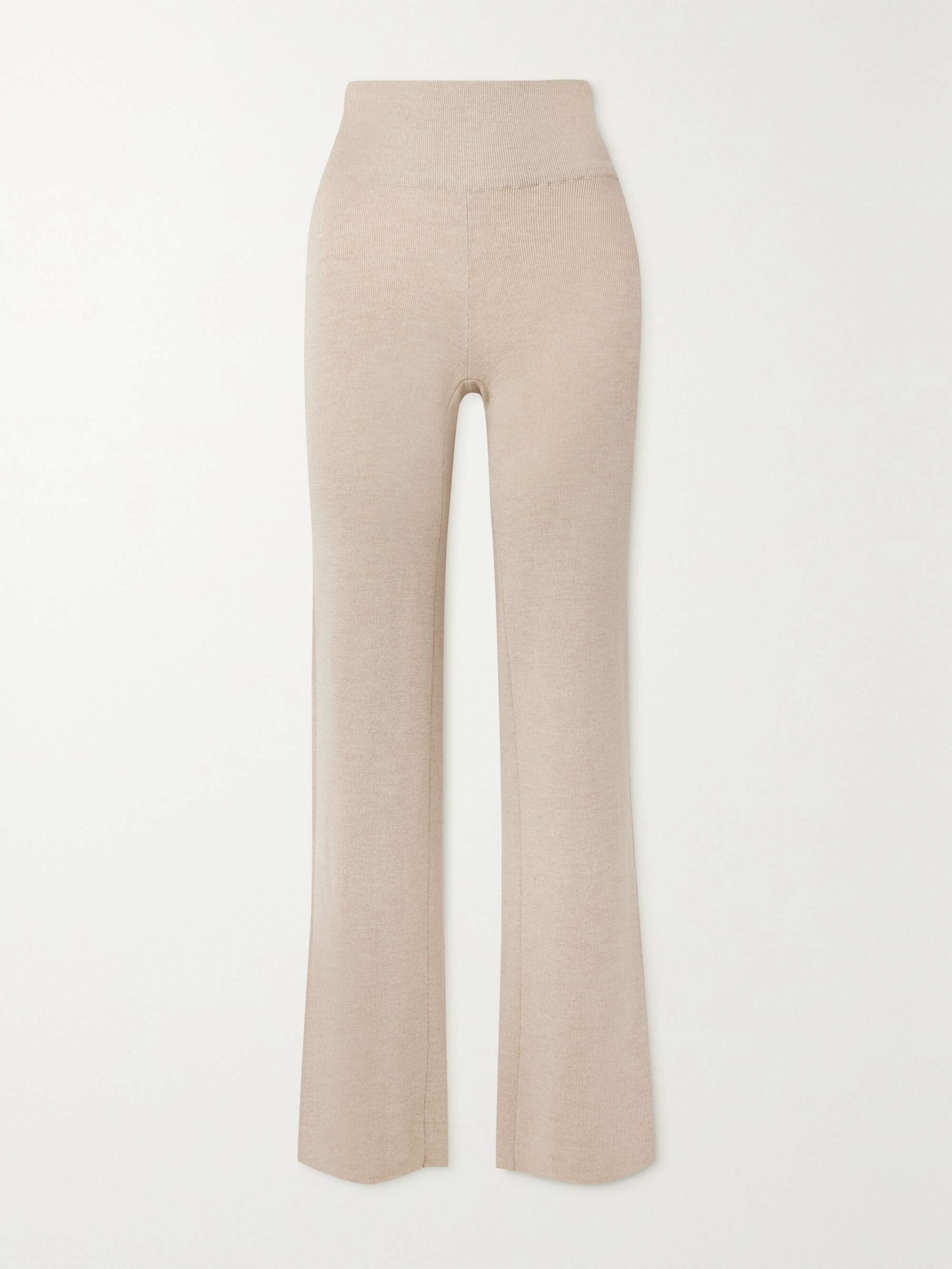 Sand Aura merino wool wide-leg pants 