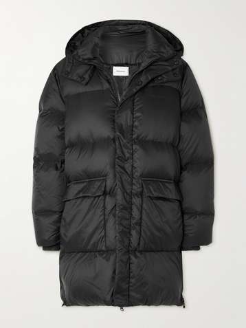HOLZWEILER + NET SUSTAIN Sol hooded quilted recycled shell down jacket