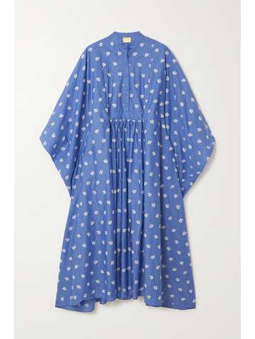 ERDEM Antibes embroidered cotton-blend kaftan
