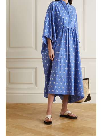 ERDEM Antibes embroidered cotton-blend kaftan
