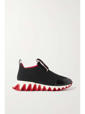CHRISTIAN LOUBOUTIN Tiketa Run Sneakers aus Neopren mit Lederbesätzen und Applikation