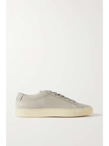 COMMON PROJECTS Achilles leather-trimmed nubuck sneakers