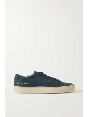 COMMON PROJECTS Achilles leather-trimmed nubuck sneakers