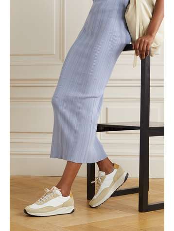 COMMON PROJECTS Track Classic suede and ripstop sneakers
