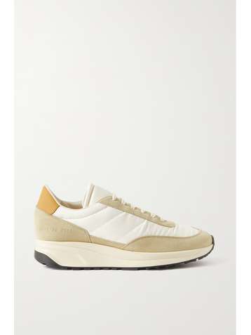 COMMON PROJECTS Track Classic suede and ripstop sneakers
