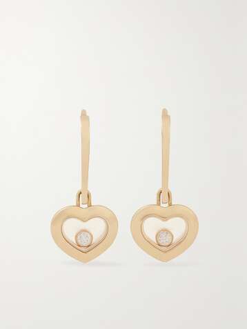 CHOPARD Boucles d'oreilles en or 18 carats (750/1000) et diamants Happy Diamonds