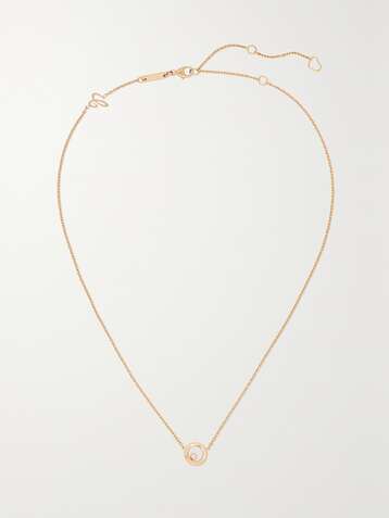 CHOPARD Collier en or 18 carats (750/1000) et diamant Happy Diamonds