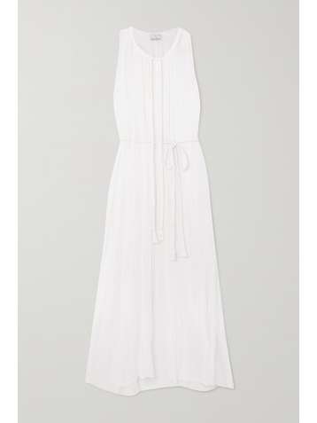 MIGUELINA Calypso tasseled cotton-crepon dress