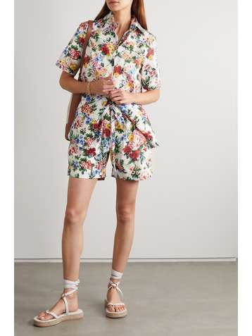EMILIA WICKSTEAD Mable floral-print cotton-poplin shirt