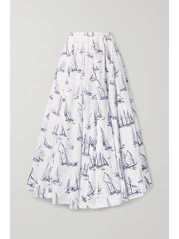 EMILIA WICKSTEAD Rhea printed organic cotton midi skirt