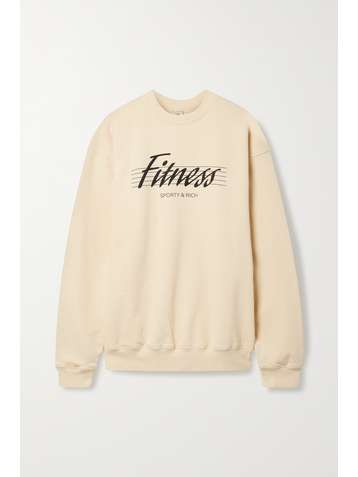 SPORTY & RICH Sweat en jersey de coton imprimé