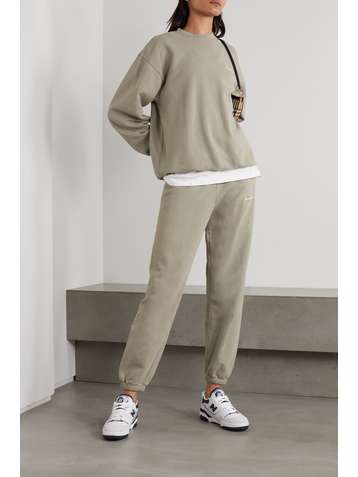 SPORTY & RICH Pantalon de survêtement en jersey de coton à broderies