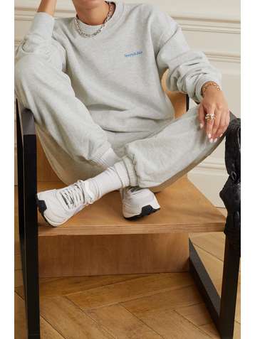 SPORTY & RICH Sweat en jersey de coton imprimé