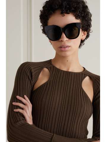 LINDA FARROW Dunaway oversized cat-eye acetate sunglasses
