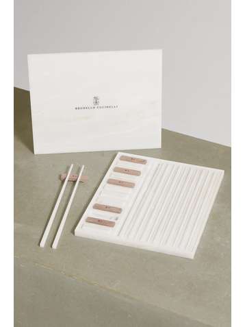 BRUNELLO CUCINELLI KRION and wood chopstick set