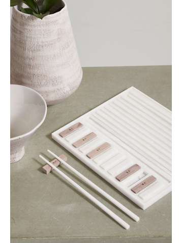 BRUNELLO CUCINELLI KRION and wood chopstick set