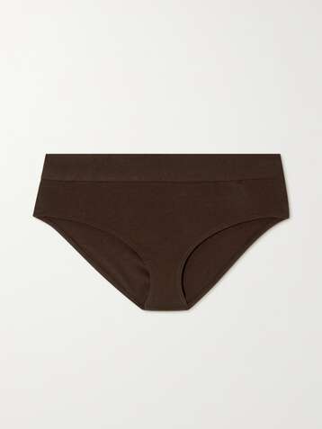 SKIN + NET SUSTAIN Hadlee stretch organic Pima cotton-jersey briefs