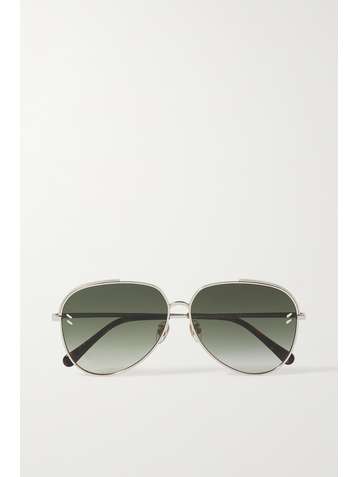STELLA MCCARTNEY Aviator-style gold-tone sunglasses