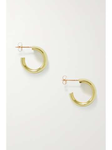 LAURA LOMBARDI + NET SUSTAIN Luna gold-plated hoop earrings