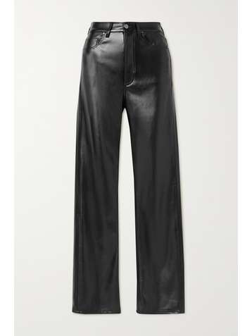 ANINE BING Pantalon droit en cuir vegan Kat
