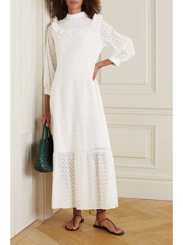 SINDISO KHUMALO Robe en broderie anglaise de coton à volants Miss Celie - The Vanguard - NET SUSTAIN