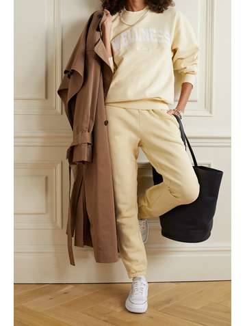 SPORTY & RICH Wellness embroidered cotton-jersey sweatshirt