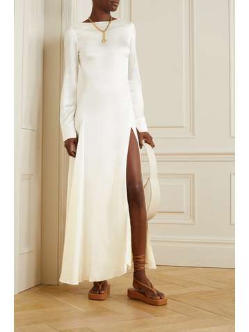 BITE STUDIOS Robe longue en satin de soie biologique Occasion