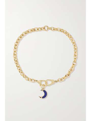 FOUNDRAE 18-karat gold lapis lazuli anklet
