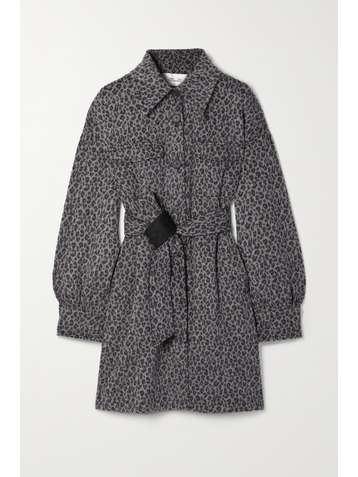 DIANE VON FURSTENBERG Manon belted leopard-print cotton and wool-blend coat