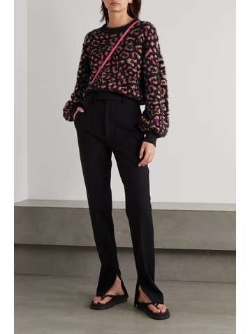 DIANE VON FURSTENBERG Malak brushed jacquard-knit sweater