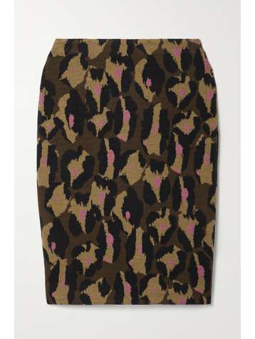 DIANE VON FURSTENBERG Lorna jacquard-knit wool-blend mini skirt