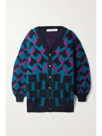 DIANE VON FURSTENBERG Cardigan en mailles jacquard Elvira