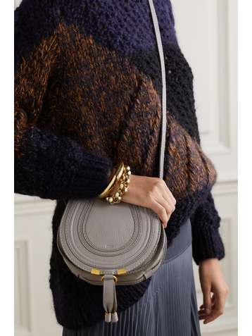 CHLOÉ Marcie mini textured-leather shoulder bag