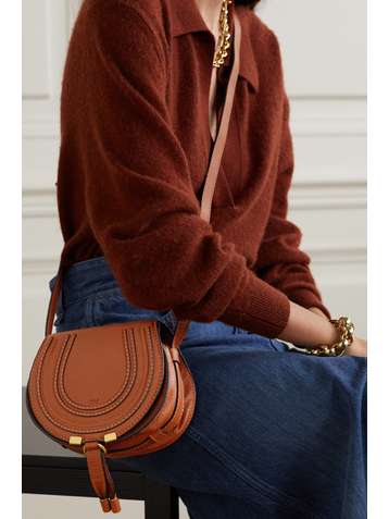 CHLOÉ Marcie mini textured-leather shoulder bag