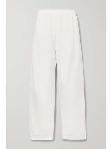 WARDROBE.NYC Silk-charmeuse wide-leg pants