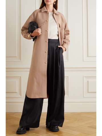 MOTHER OF PEARL Emma embellished wool coat