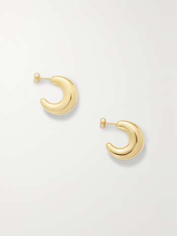LOREN STEWART Crescent gold vermeil hoop earrings