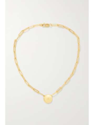LOREN STEWART Puff Link gold vermeil necklace