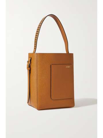 VALEXTRA Secchiello kleine Tote aus strukturiertem Leder