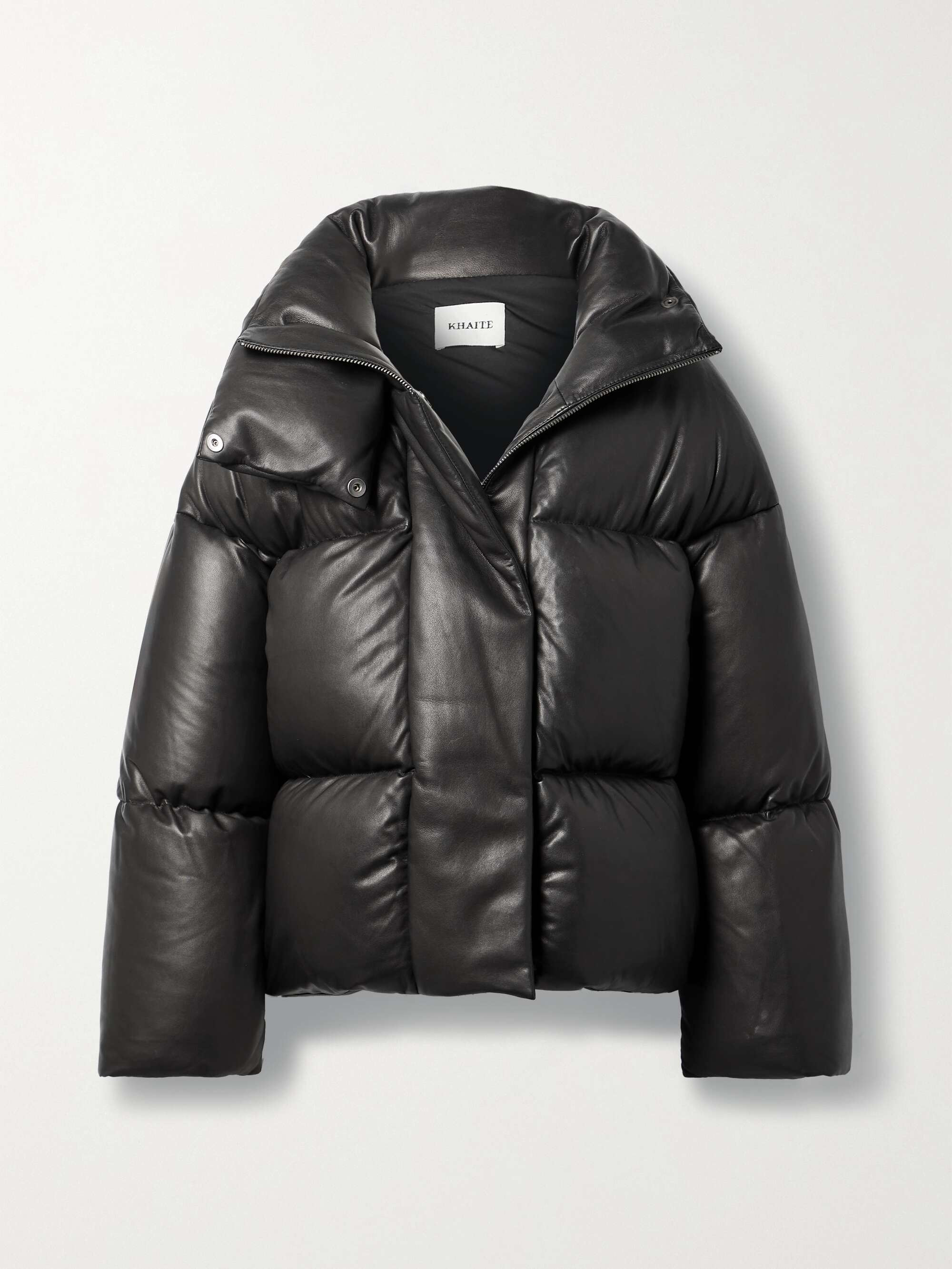 Raphael quilted leather down jacket