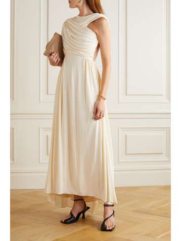KHAITE Robe drapée dos ouvert en jersey Sloan